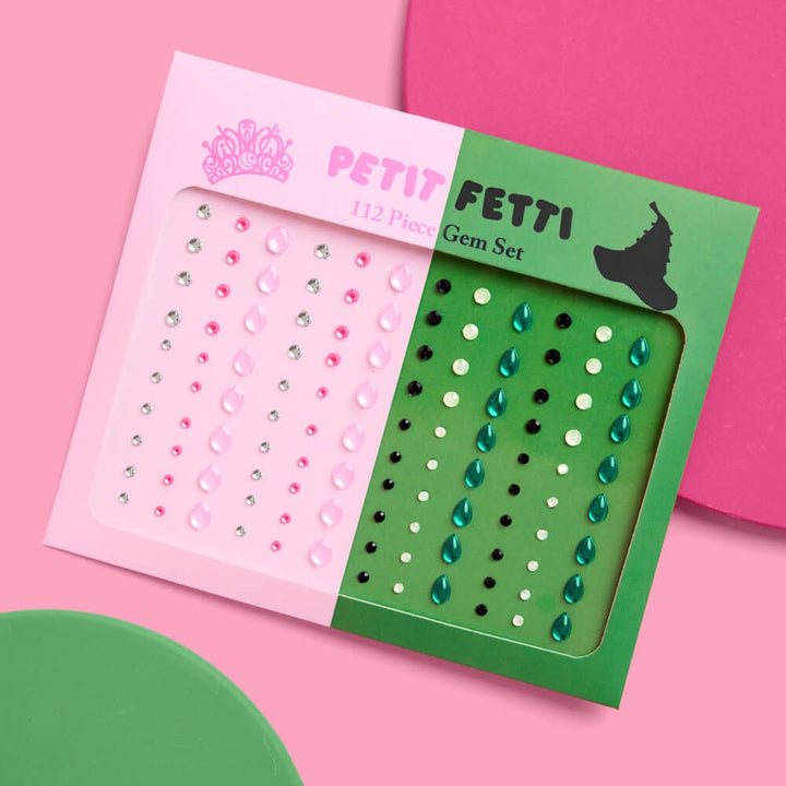 Emerald City Gem Set - 112 adhesive face gems xo, Fetti xo, Fetti Collective Emerald City Gem Set - 112 adhesive face gems Bonjour Fete - Party Supplies