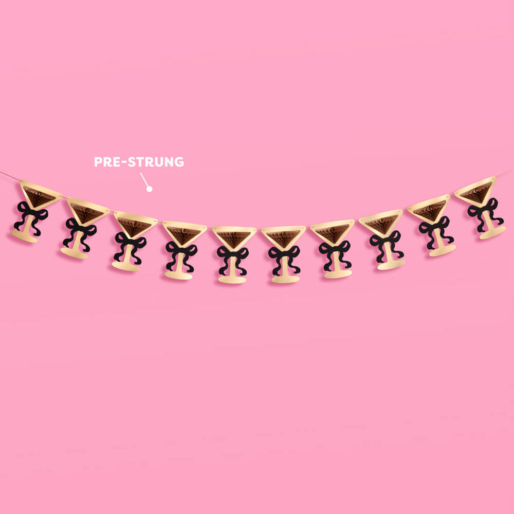 Espresso Martini Banner - 3D paper banner xo, Fetti Banners Espresso Martini Banner - 3D paper banner Bonjour Fete - Party Supplies