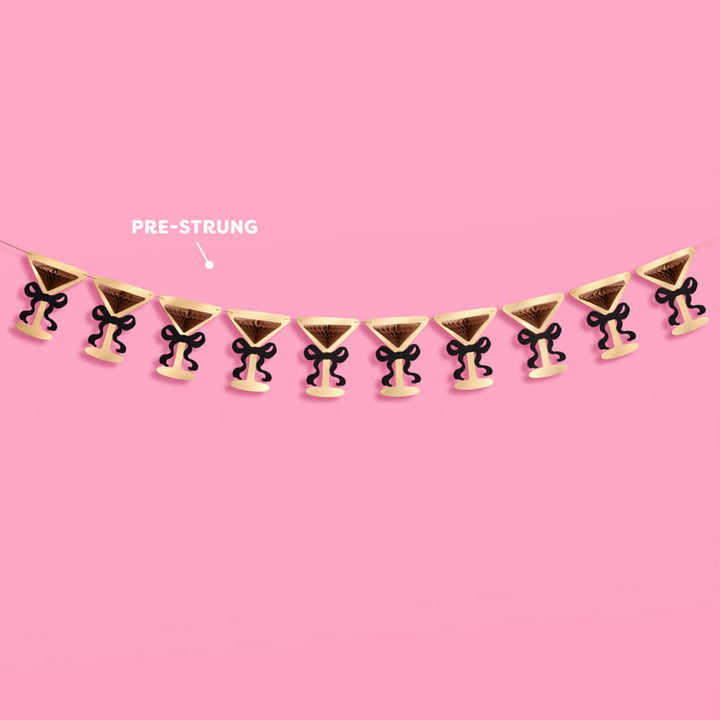 Espresso Martini Banner - 3D paper banner xo, Fetti Banners Espresso Martini Banner - 3D paper banner Bonjour Fete - Party Supplies