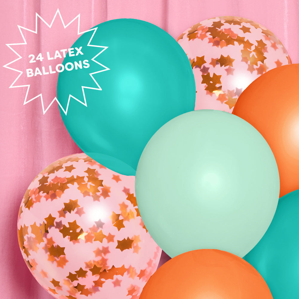 Showgirl Balloons - 24 latex balloons xo, Fetti balloons Showgirl Balloons - 24 latex balloons Bonjour Fete - Party Supplies