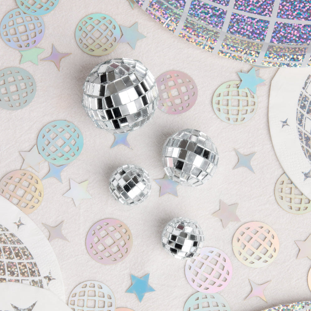It's Disco, Baby! Topper - 4 disco ball cake toppers - Bonjour Fête 