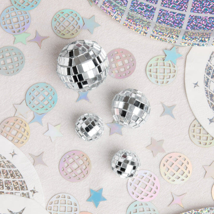 It's Disco, Baby! Topper - 4 disco ball cake toppers - Bonjour Fête 