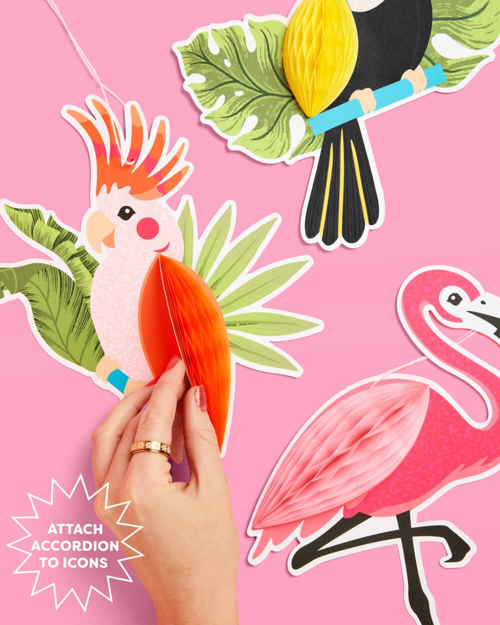 Tropical Bird & Hibiscus Party Banner Set