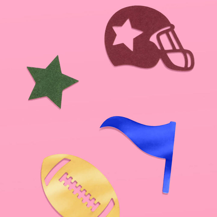 Varsity Confetti - 200 pc foil confetti xo, Fetti confetti Varsity Confetti - 200 pc foil confetti Bonjour Fete - Party Supplies