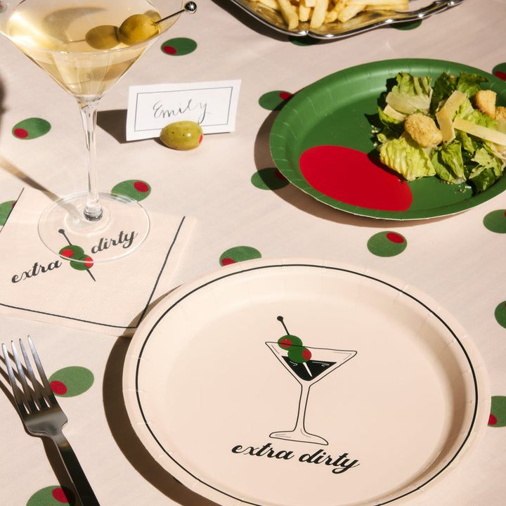Extra Dirty Plate Set - 32 paper plates, 2 sizes xo, Fetti paper plates Extra Dirty Plate Set - 32 paper plates, 2 sizes Bonjour Fete - Party Supplies