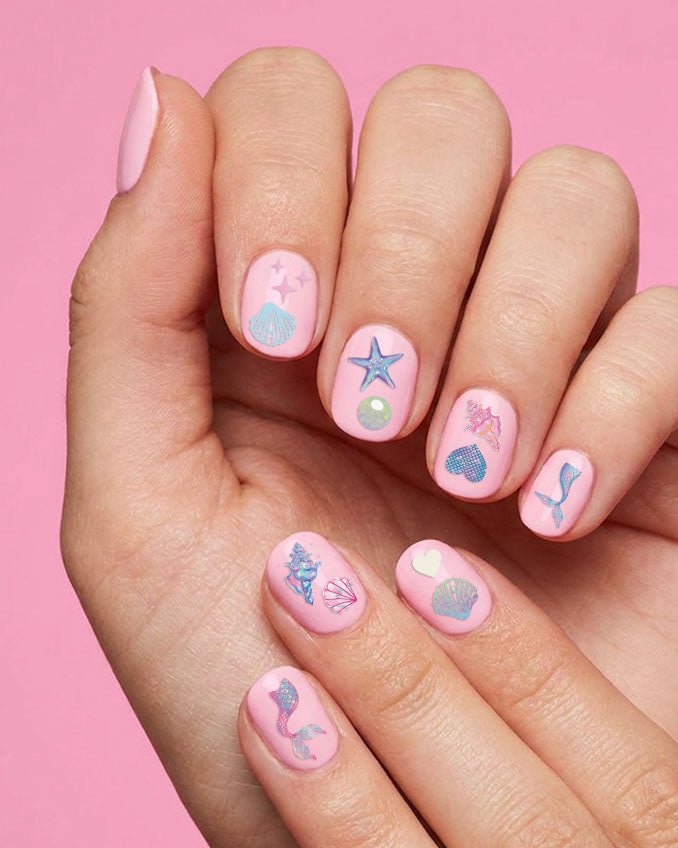 Pearlescent Mermaid Nail Stickers