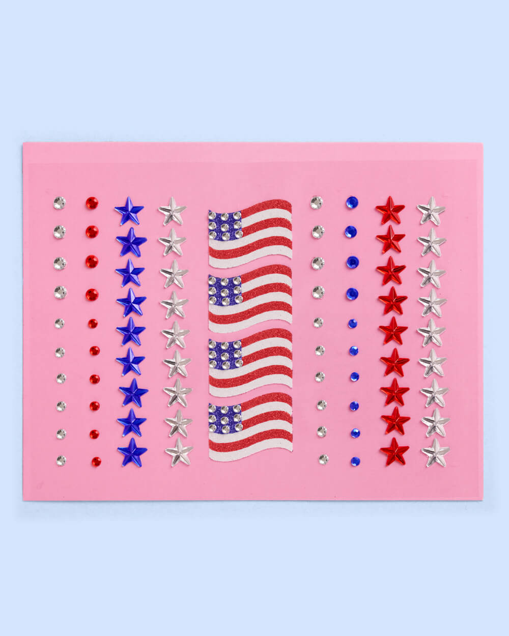4th of July Face Gems - Flag & Star Set