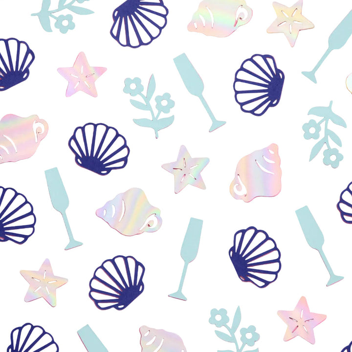 Coastal Confetti - 200 pc foil confetti xo, Fetti confetti Coastal Confetti - 200 pc foil confetti Bonjour Fete - Party Supplies