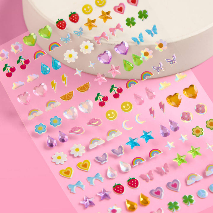 Rainbow Stick On Earrings