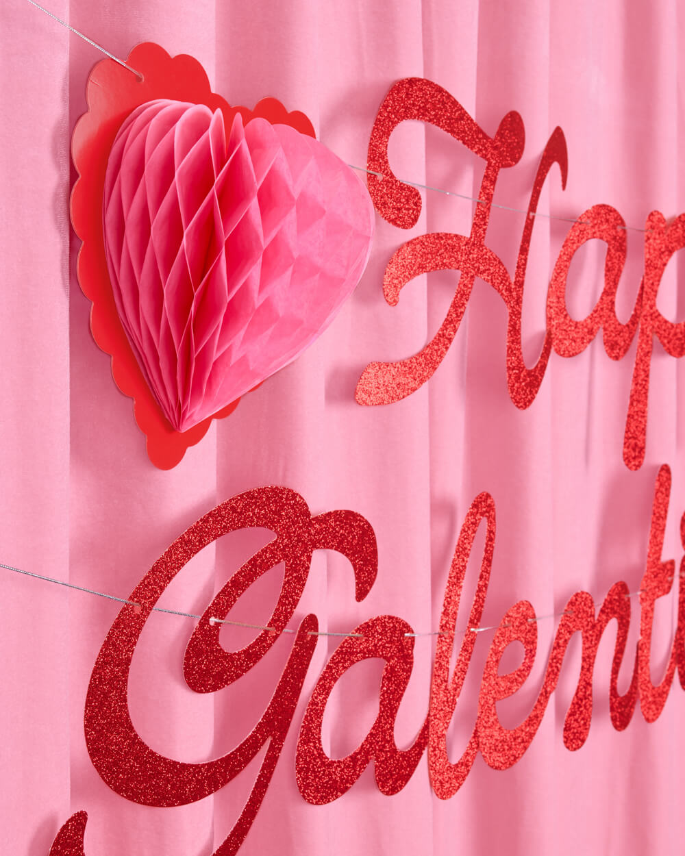Galentine's Day Banner - 3D glitter banner xo, Fetti xo, Fetti Collective Galentine's Day Banner - 3D glitter banner Bonjour Fete - Party Supplies