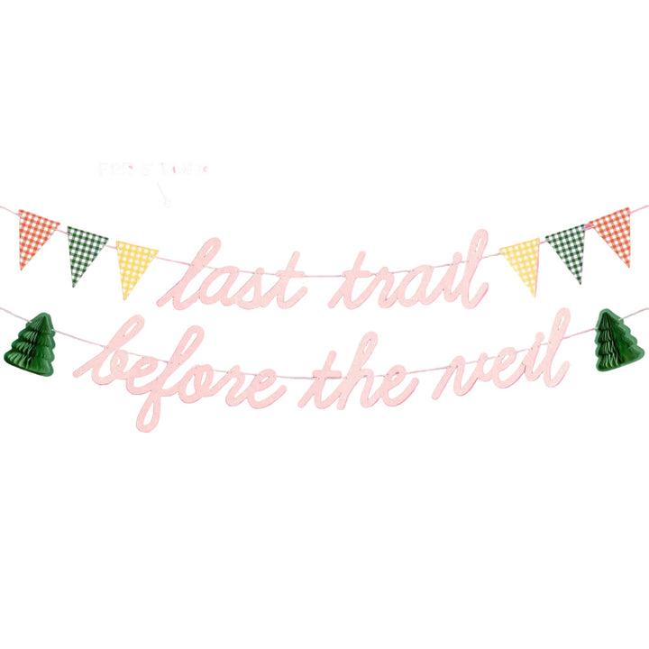 Last Trail Banner - 3D paper banner xo, Fetti Banners Last Trail Banner - 3D paper banner Bonjour Fete - Party Supplies