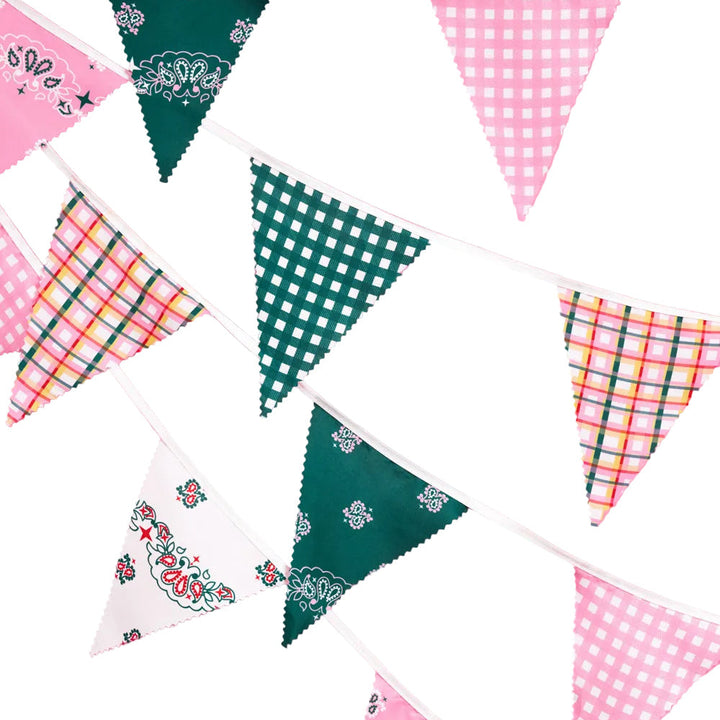 Camp Bunting Banner - gingham garland xo, Fetti Banners Camp Bunting Banner - gingham garland Bonjour Fete - Party Supplies