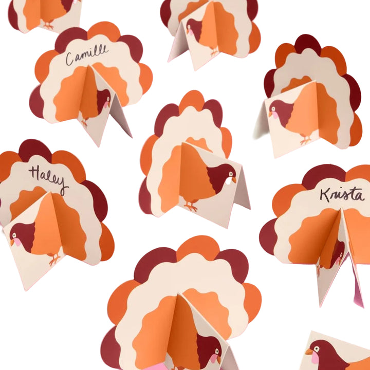 Turkey Time Place Cards - set of 12