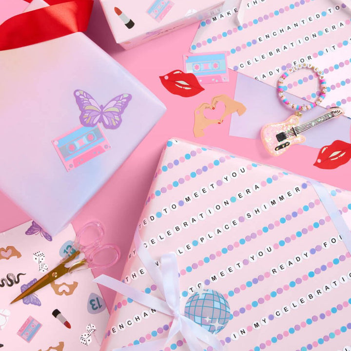 Gifting Era Wrapping Paper - 12 sheets + 16 tags xo, Fetti xo, Fetti Collective Gifting Era Wrapping Paper - 12 sheets + 16 tags Bonjour Fete - Party Supplies