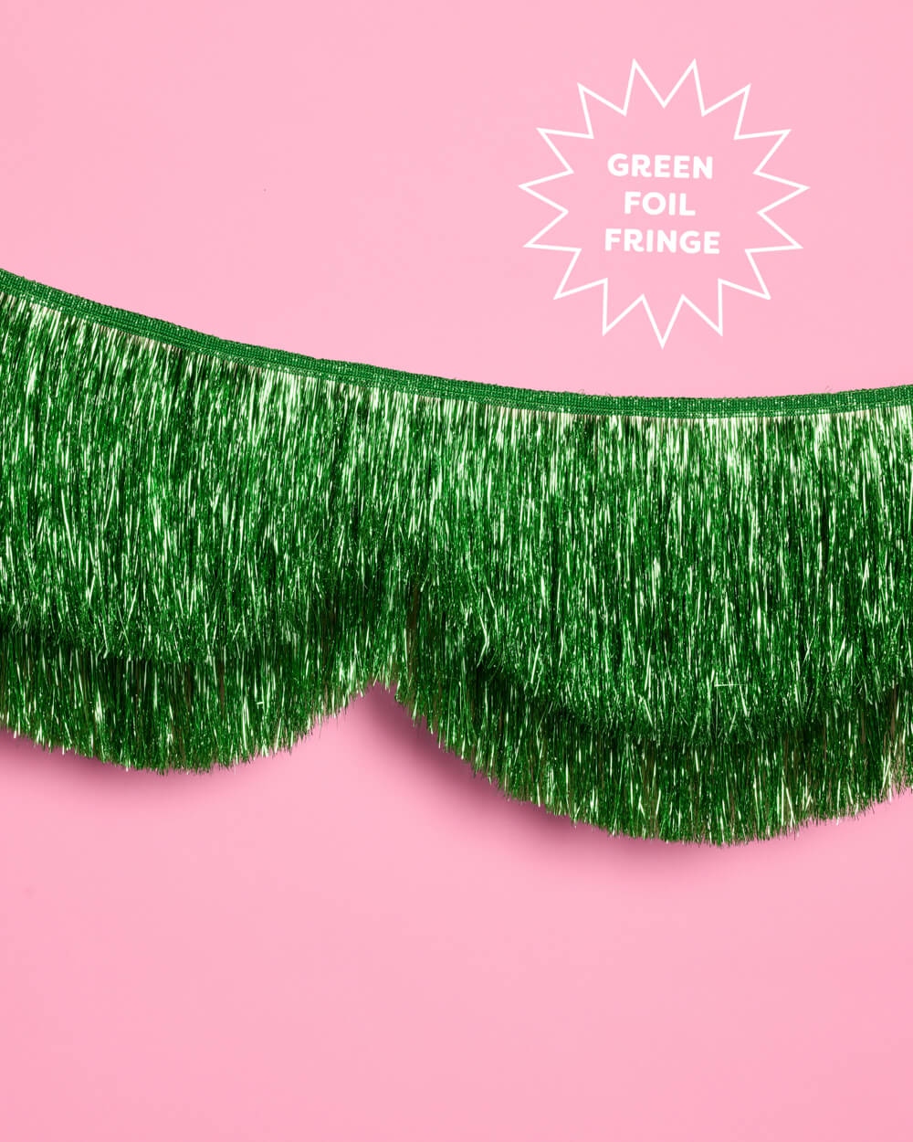 Green Scallop Fringe Christmas Banner