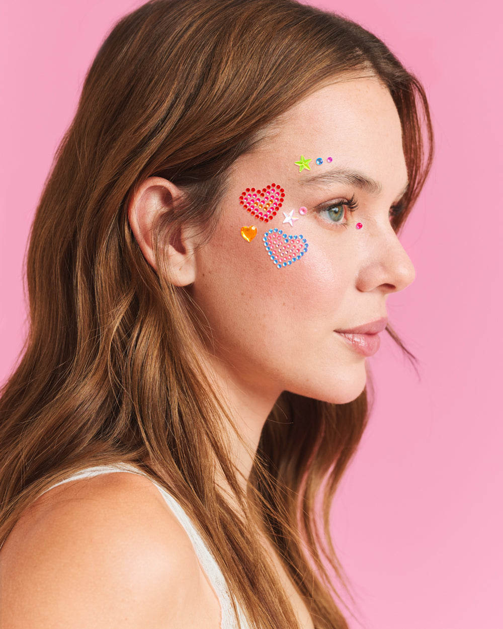 Rainbow Face Gems - Heart & Star Set
