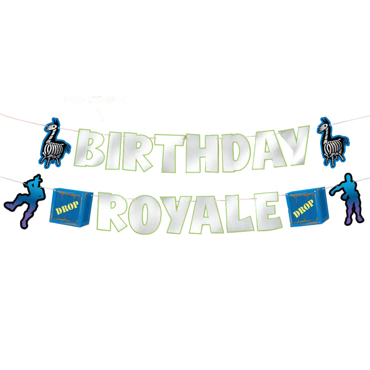 Birthday Royale Banner - silver foil banner - Bonjour Fête 
