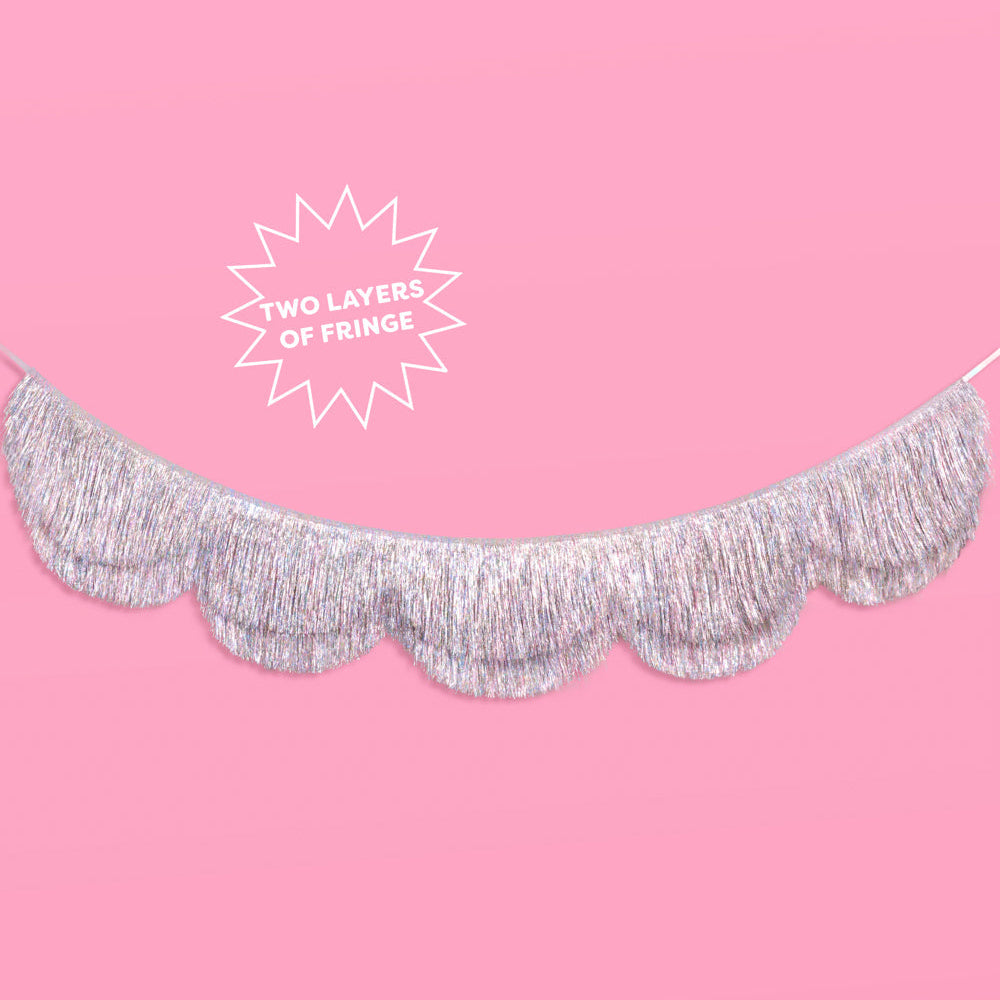 Shimmer Scallop Fringe - scalloped banner xo, Fetti xo, Fetti Collective Shimmer Scallop Fringe - scalloped banner Bonjour Fete - Party Supplies