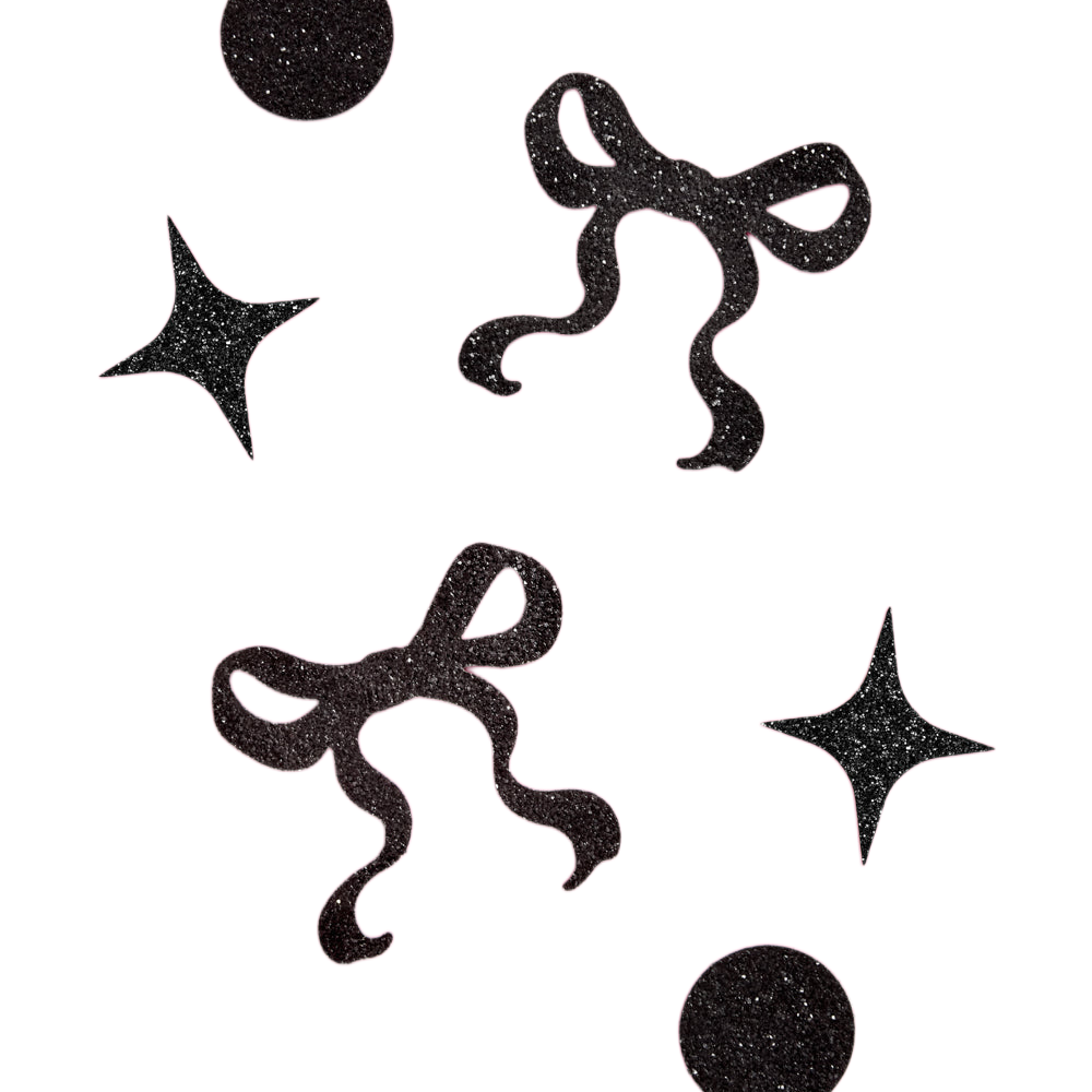 BLACK BOW CONFETTI xo, Fetti xo, Fetti Collective BLACK BOW CONFETTI Bonjour Fete - Party Supplies