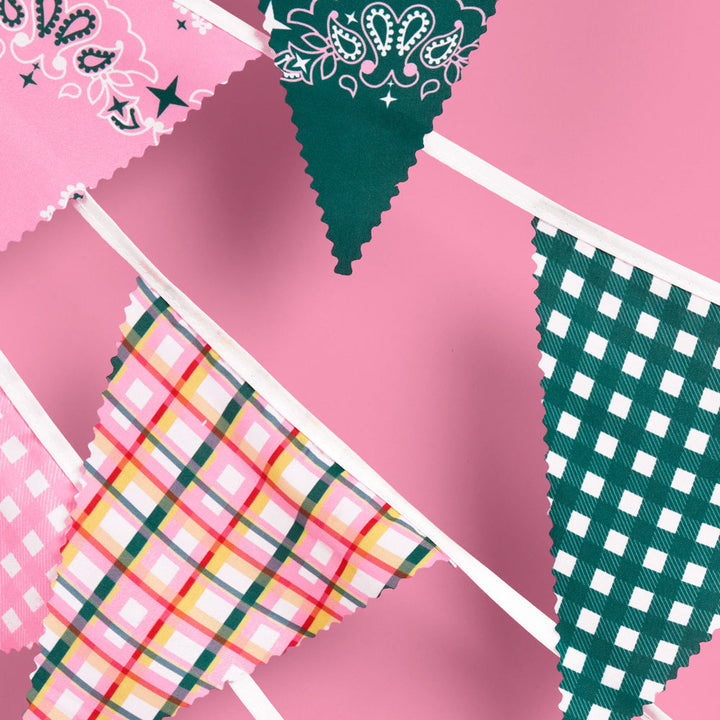 Camp Bunting Banner - gingham garland xo, Fetti Banners Camp Bunting Banner - gingham garland Bonjour Fete - Party Supplies