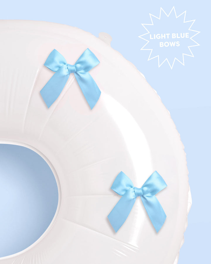 XL Bride + Bows Balloons - 40" white balloons + blue bows xo, Fetti Balloons XL Bride + Bows Balloons - 40" white balloons + blue bows Bonjour Fete - Party Supplies