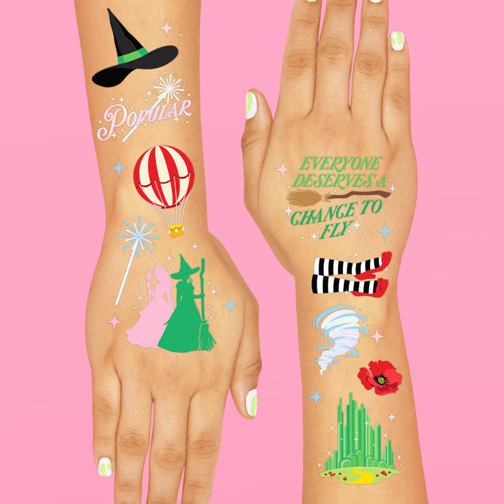 WICKED TEMPORARY TATTOOS xo, Fetti Stickers & Temporary Tattoos WICKED TEMPORARY TATTOOS Bonjour Fete - Party Supplies