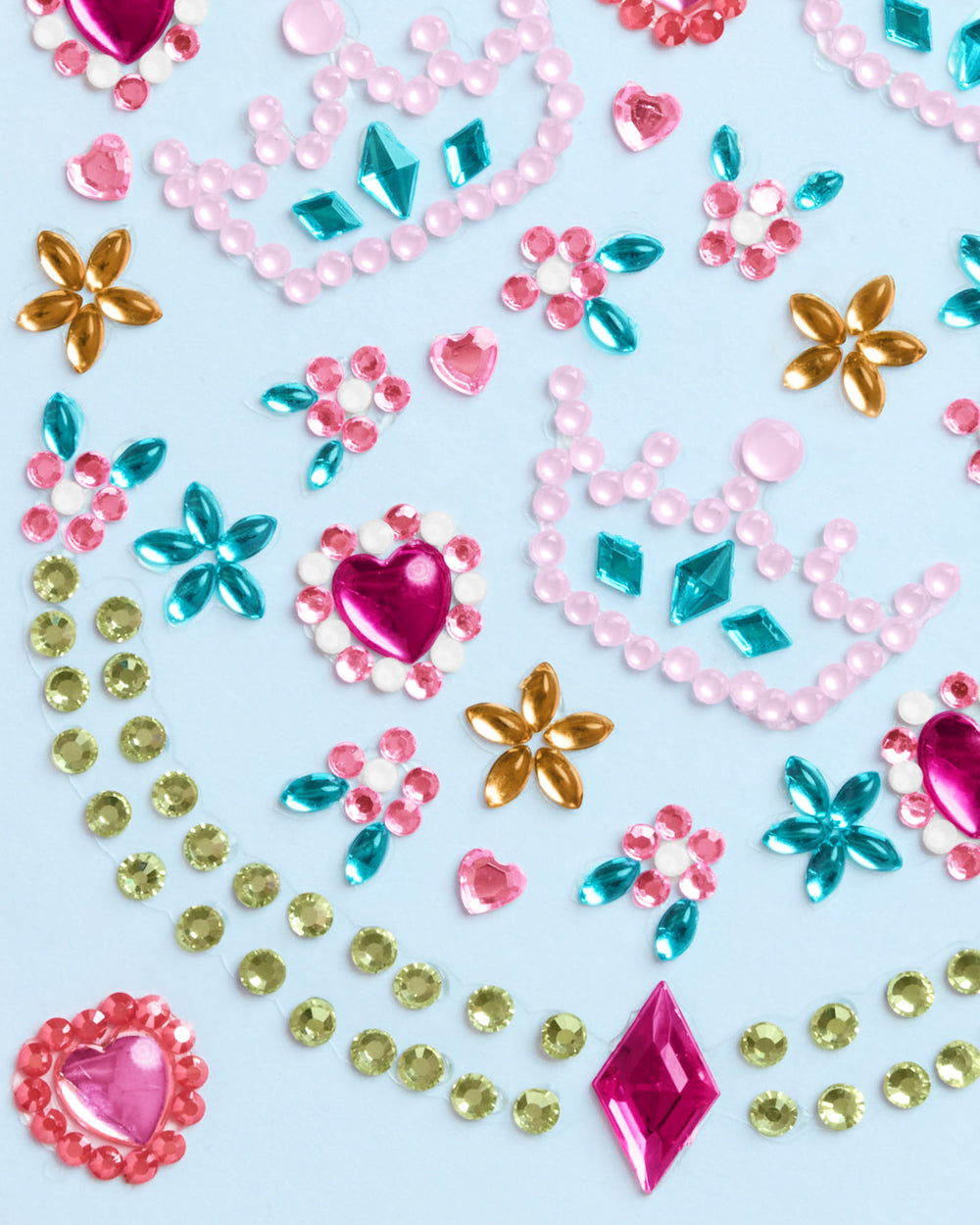 Princess Face Gems - Crown & Heart Set