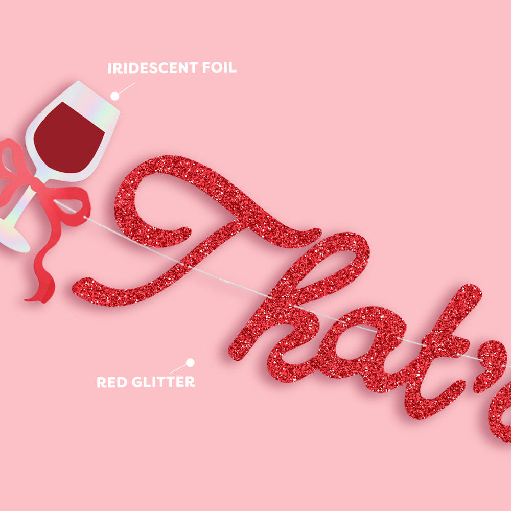 That's Amore Banner - red glitter banner xo, Fetti xo, Fetti Collective That's Amore Banner - red glitter banner Bonjour Fete - Party Supplies