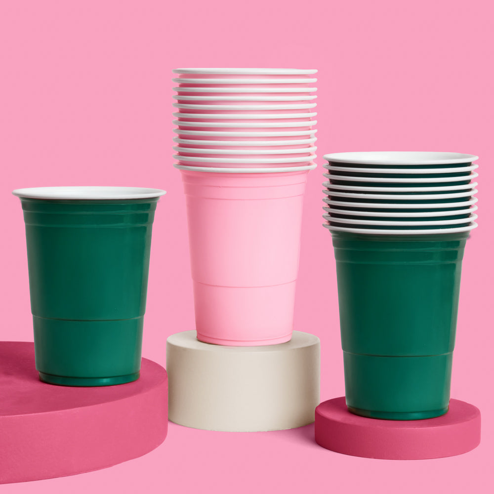 Camp Bride Cups - 50 matte 16 oz cups xo, Fetti cups Camp Bride Cups - 50 matte 16 oz cups Bonjour Fete - Party Supplies