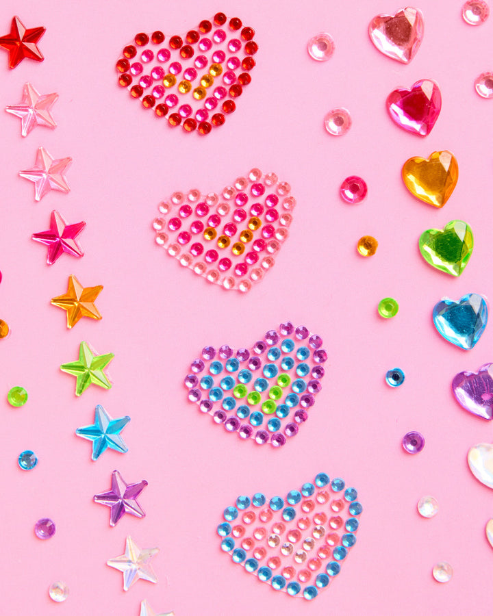 Rainbow Face Gems - Heart & Star Set