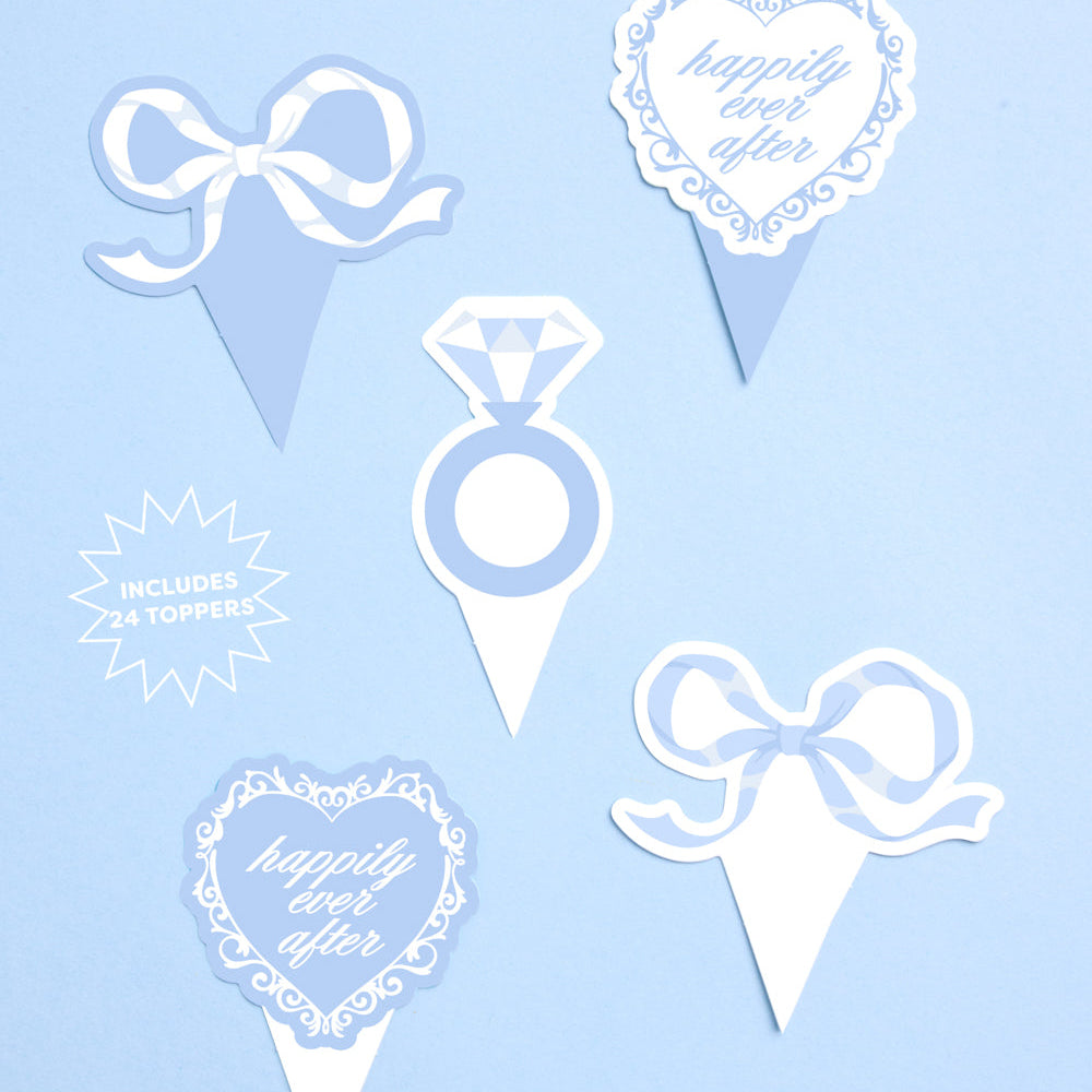 Happily Ever After Toppers - 24 wrappers + toppers xo, Fetti xo, Fetti Collective Happily Ever After Toppers - 24 wrappers + toppers Bonjour Fete - Party Supplies