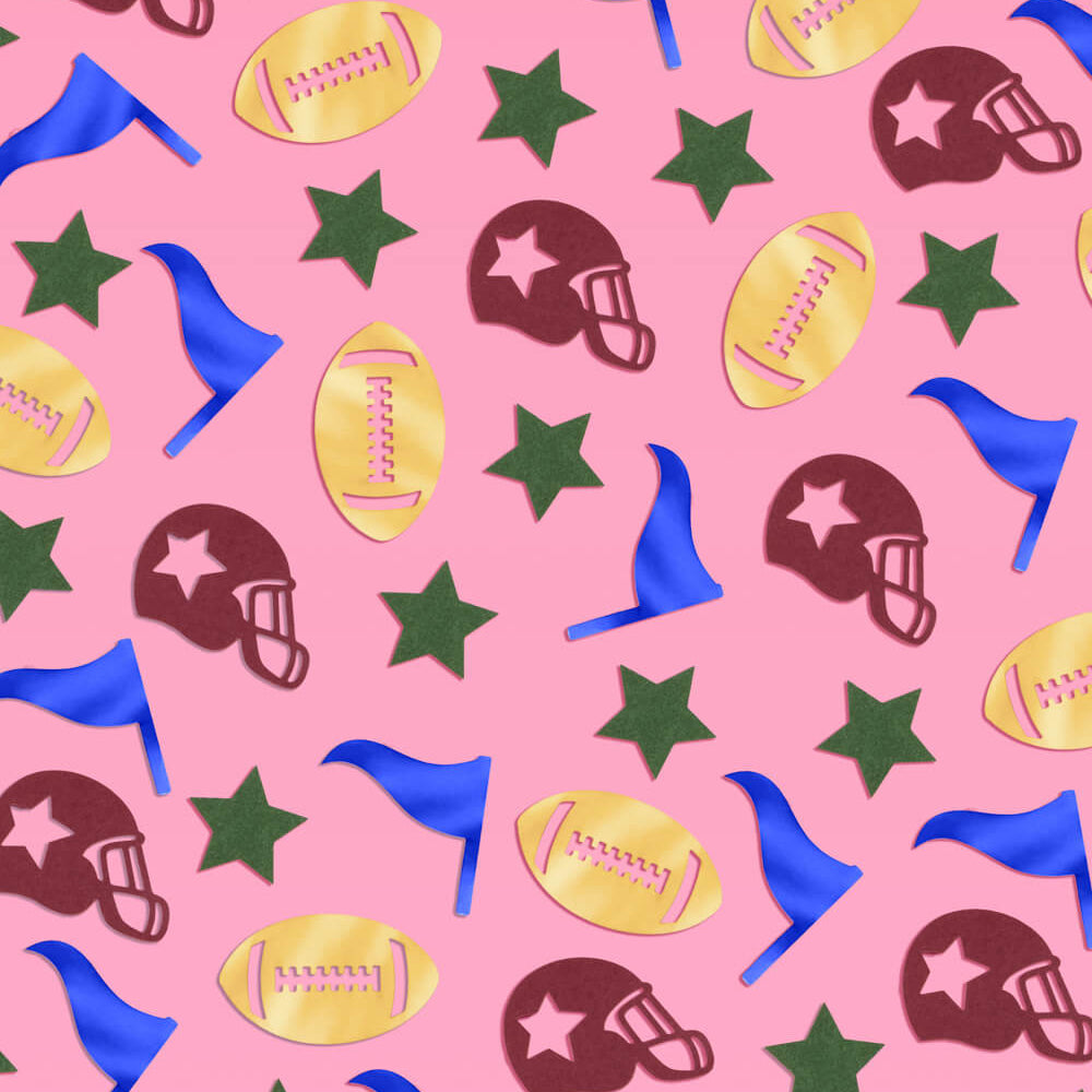 Varsity Confetti - 200 pc foil confetti xo, Fetti confetti Varsity Confetti - 200 pc foil confetti Bonjour Fete - Party Supplies