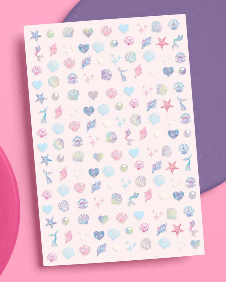 Pearlescent Mermaid Nail Stickers