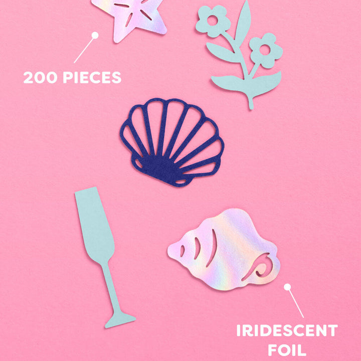 Coastal Confetti - 200 pc foil confetti xo, Fetti confetti Coastal Confetti - 200 pc foil confetti Bonjour Fete - Party Supplies