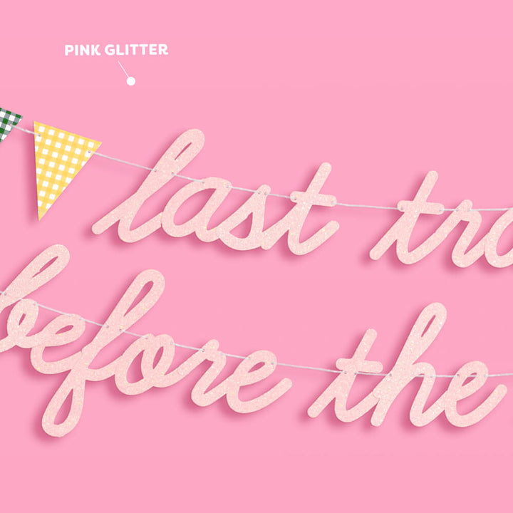 Last Trail Banner - 3D paper banner xo, Fetti Banners Last Trail Banner - 3D paper banner Bonjour Fete - Party Supplies