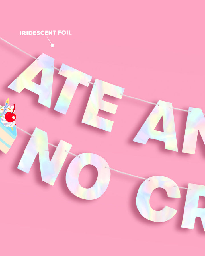 No Crumbs 🎂 Banner - pre-strung banner xo, Fetti Banners No Crumbs 🎂 Banner - pre-strung banner Bonjour Fete - Party Supplies