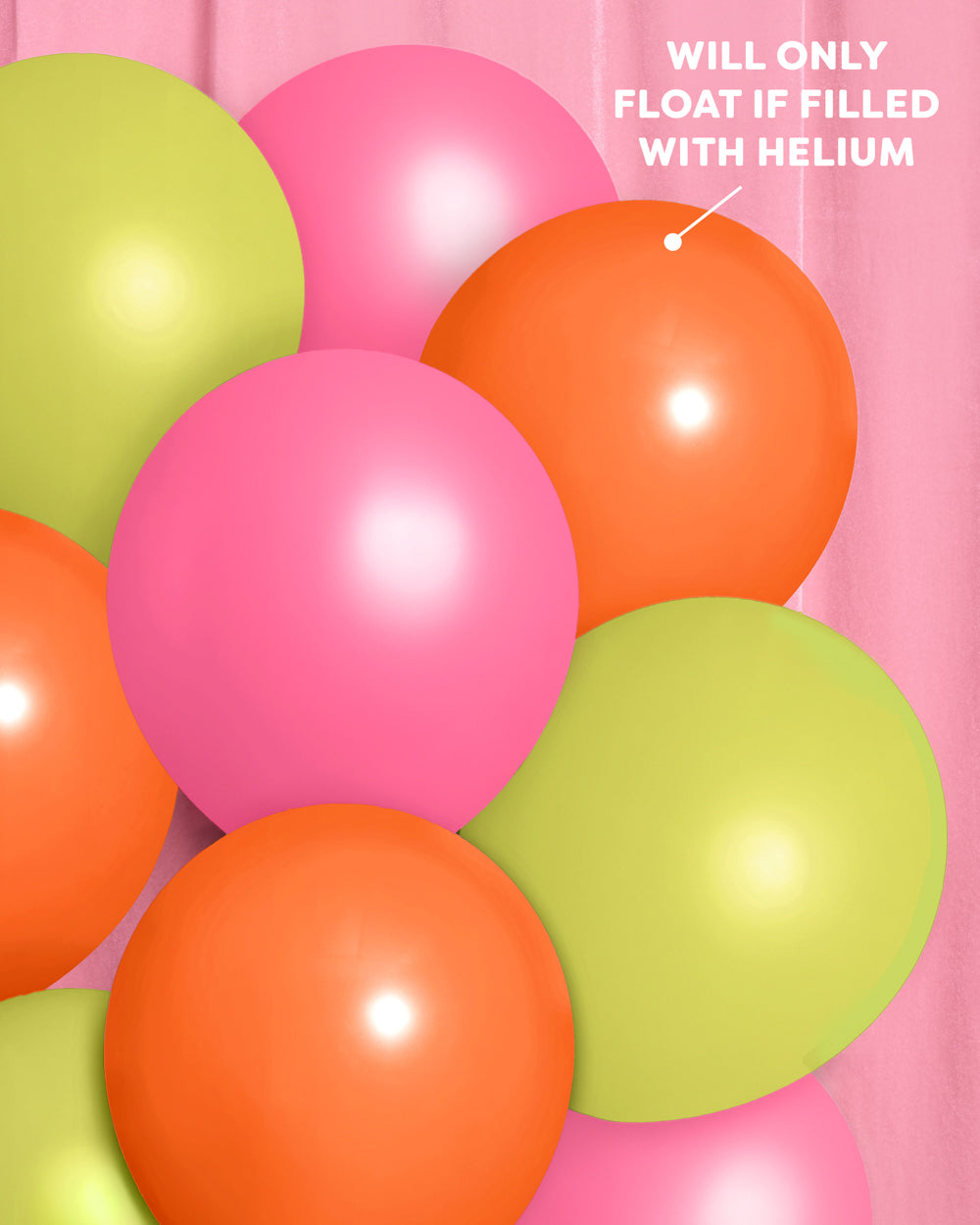 Tropical latex balloons close up