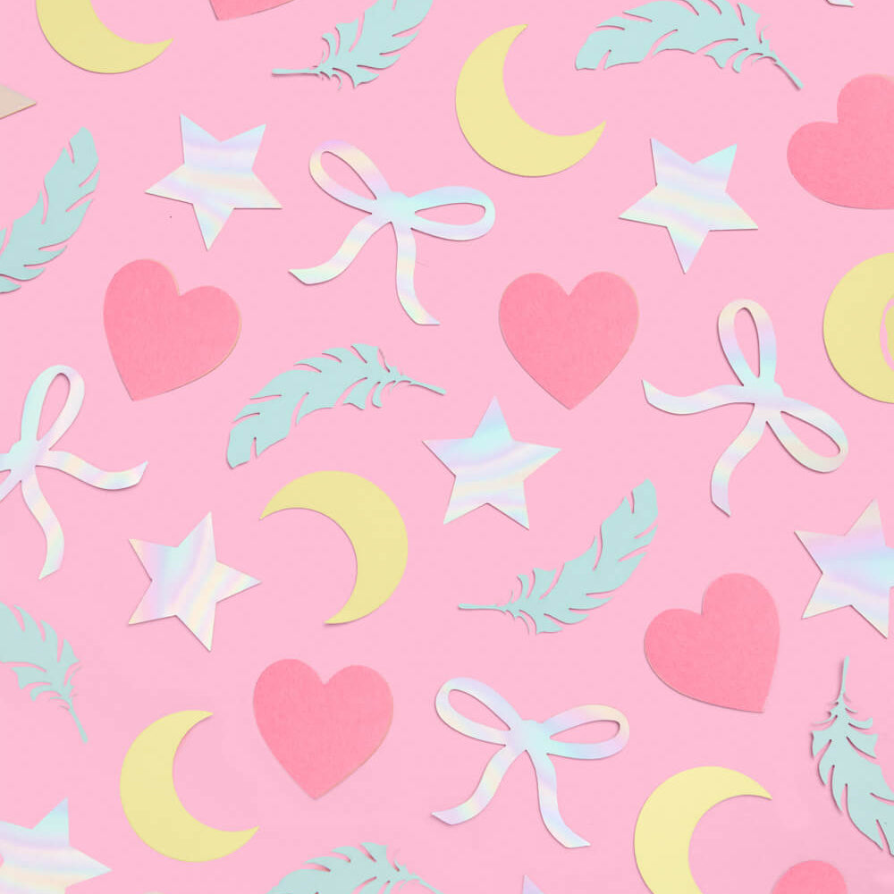Sweet Dreams Confetti - 200 pc iridescent foil confetti xo, Fetti confetti Sweet Dreams Confetti - 200 pc iridescent foil confetti Bonjour Fete - Party Supplies
