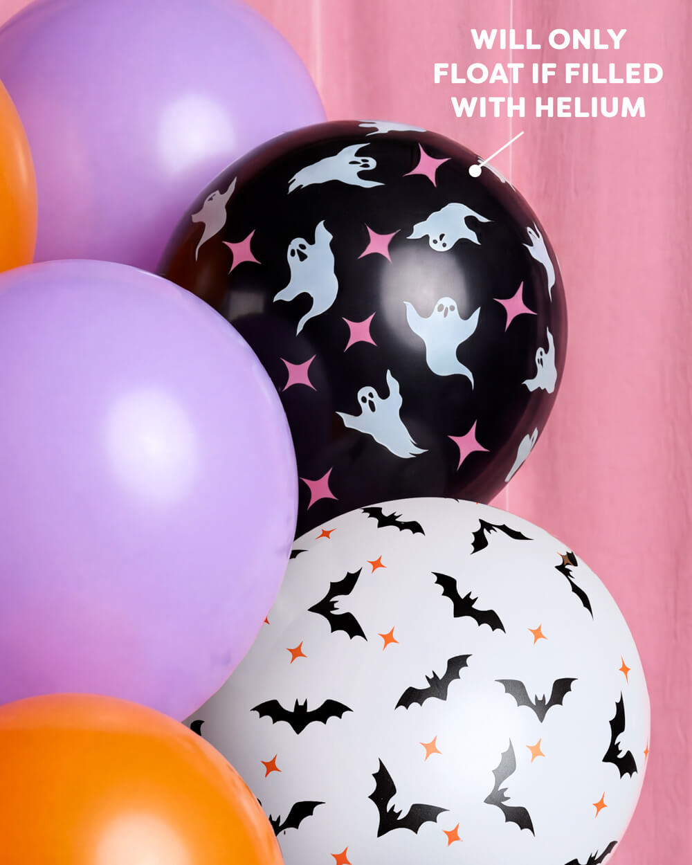 Halloween Balloons with Bats and Ghosts