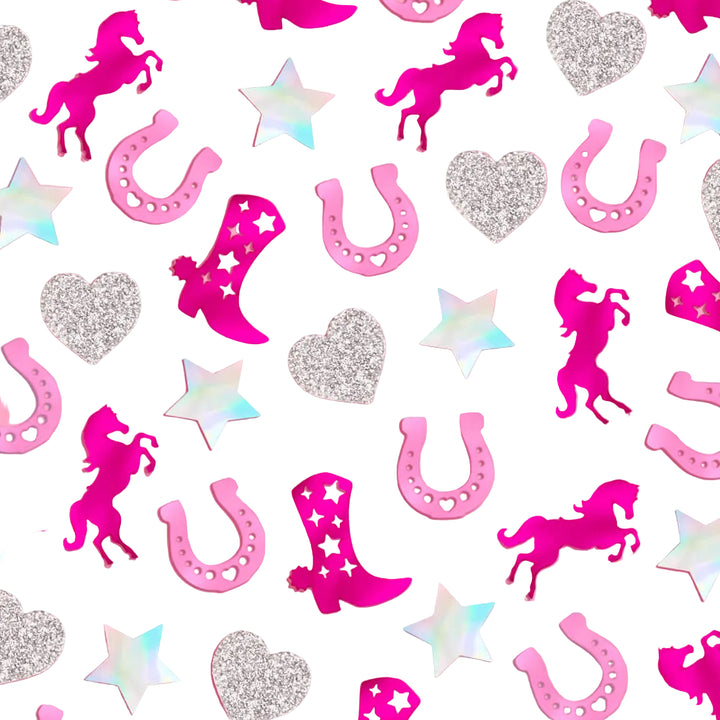 Pink Pony Club Confetti - 200 pc foil confetti xo, Fetti confetti Pink Pony Club Confetti - 200 pc foil confetti Bonjour Fete - Party Supplies