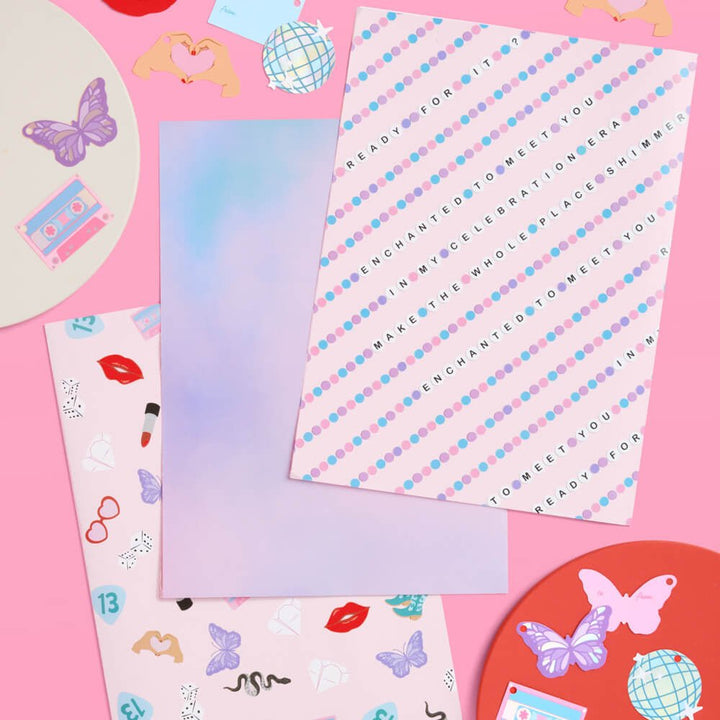 Gifting Era Wrapping Paper - 12 sheets + 16 tags xo, Fetti xo, Fetti Collective Gifting Era Wrapping Paper - 12 sheets + 16 tags Bonjour Fete - Party Supplies