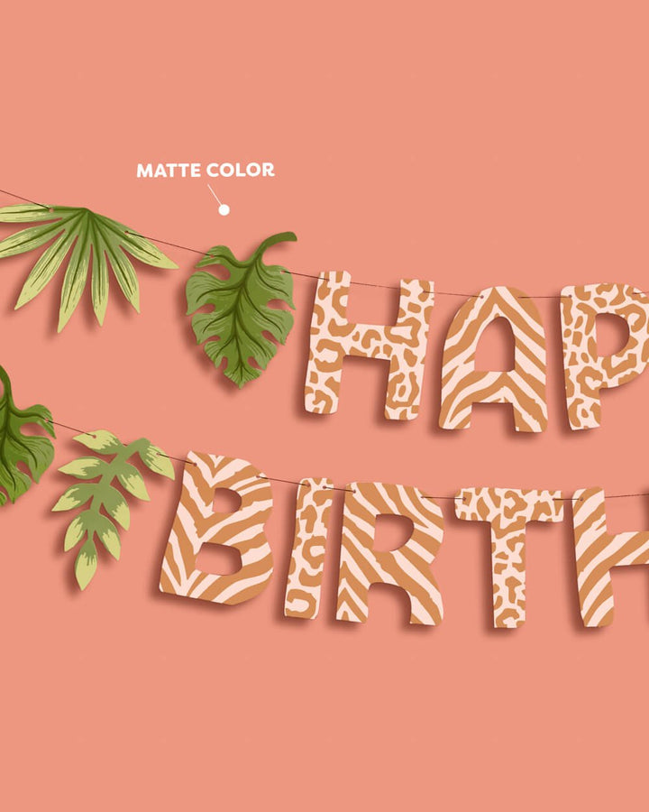 Safari Happy Birthday Banner