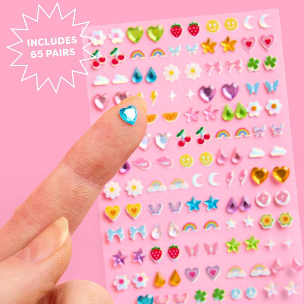 Rainbow Stick On Earrings