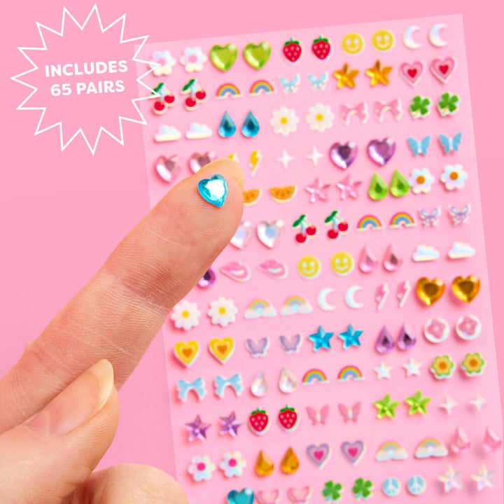 Rainbow Stick On Earrings