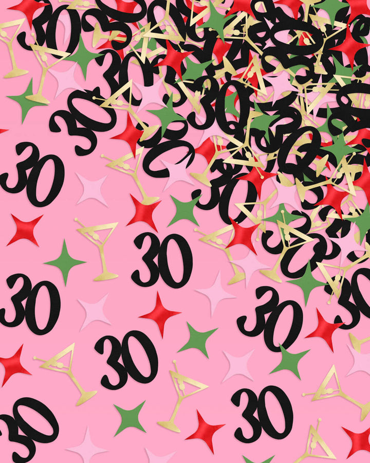 30th Bday Bundle - tats, straw + confetti