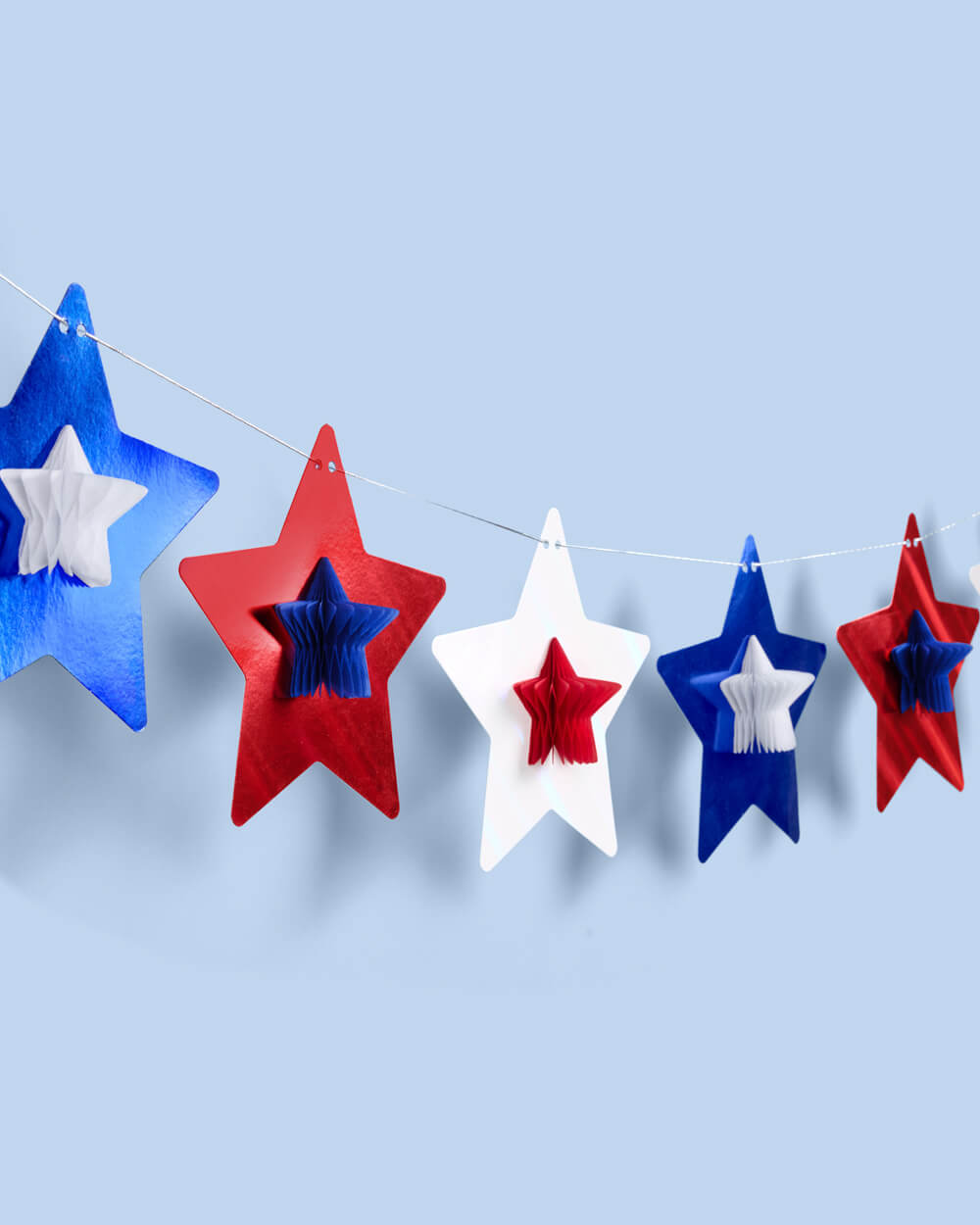 Red, White & Blue 3D Foil Star Banner