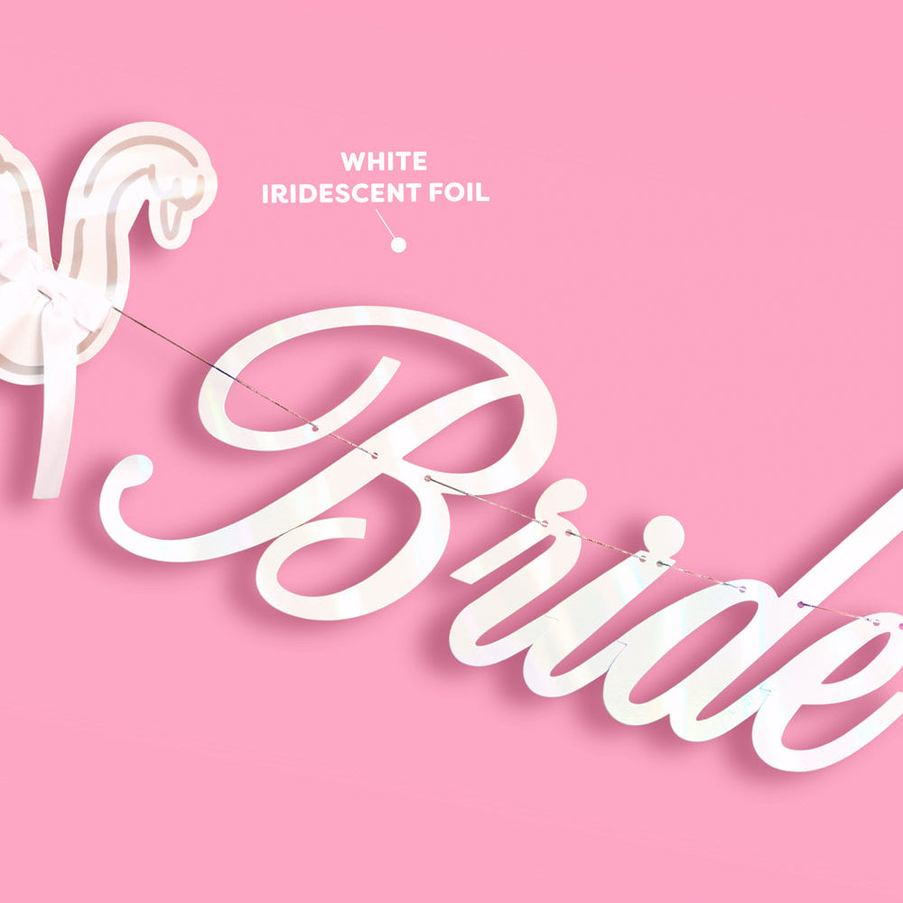 Swan to Be Banner - iridescent foil banner xo, Fetti xo, Fetti Collective Swan to Be Banner - iridescent foil banner Bonjour Fete - Party Supplies