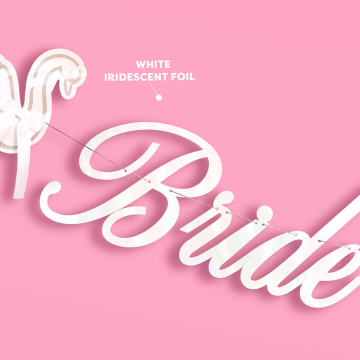Swan to Be Banner - iridescent foil banner xo, Fetti xo, Fetti Collective Swan to Be Banner - iridescent foil banner Bonjour Fete - Party Supplies