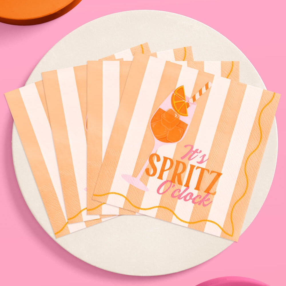 Spritz Napkins - 25 paper cocktail napkins - Bonjour Fête 