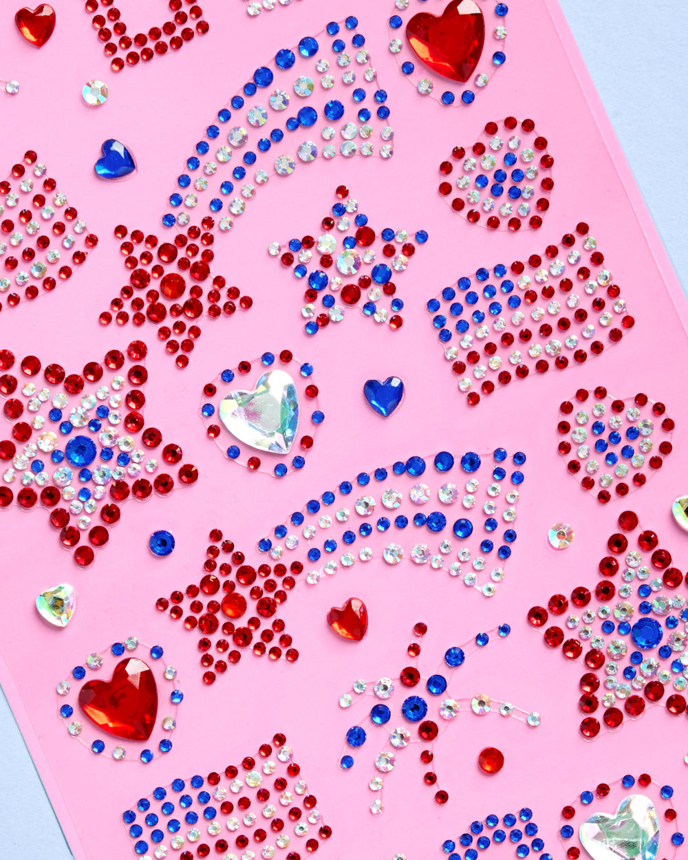 Party in the USA Gems - 33 adhesive gems xo, Fetti face gems Party in the USA Gems - 33 adhesive gems Bonjour Fete - Party Supplies